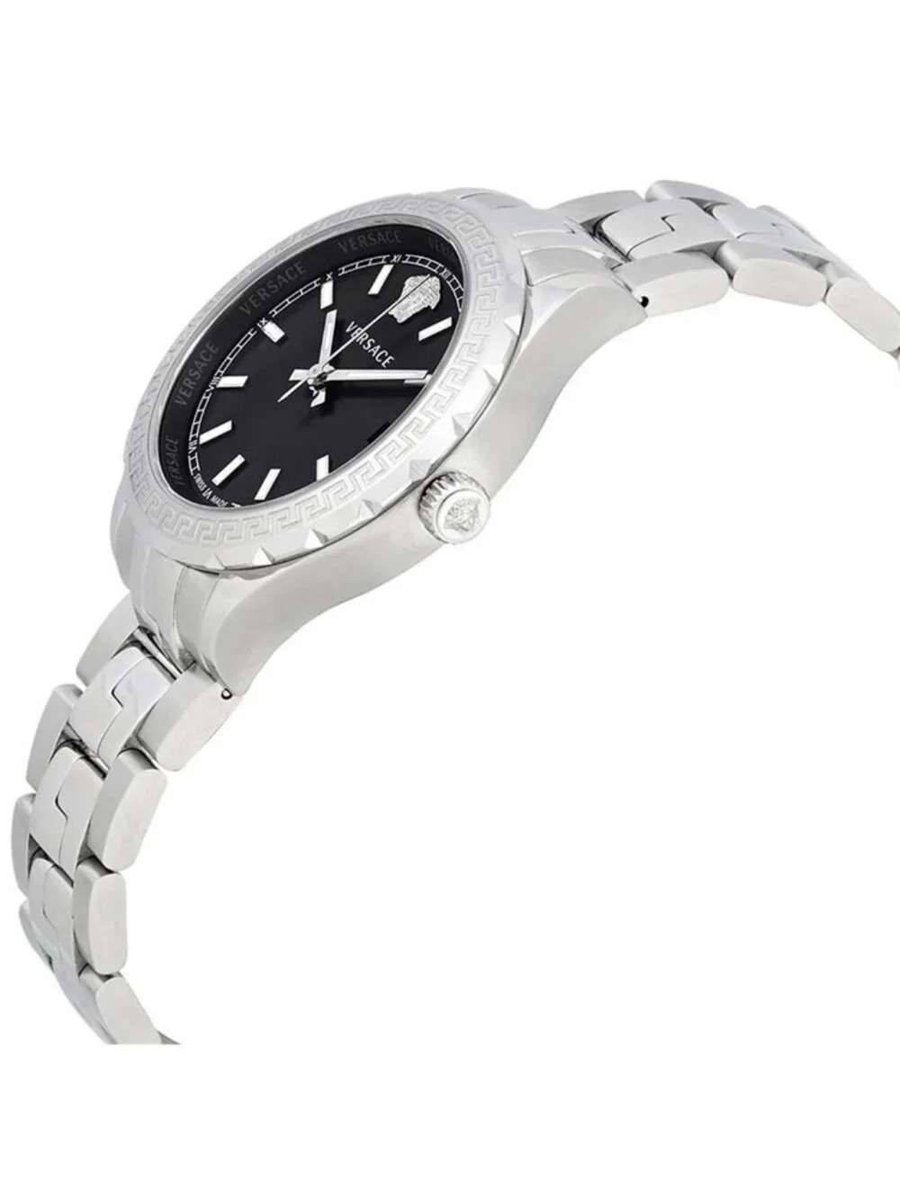 NWT Versace Hellenyium Black Dial Ladies Watch V1202 0015